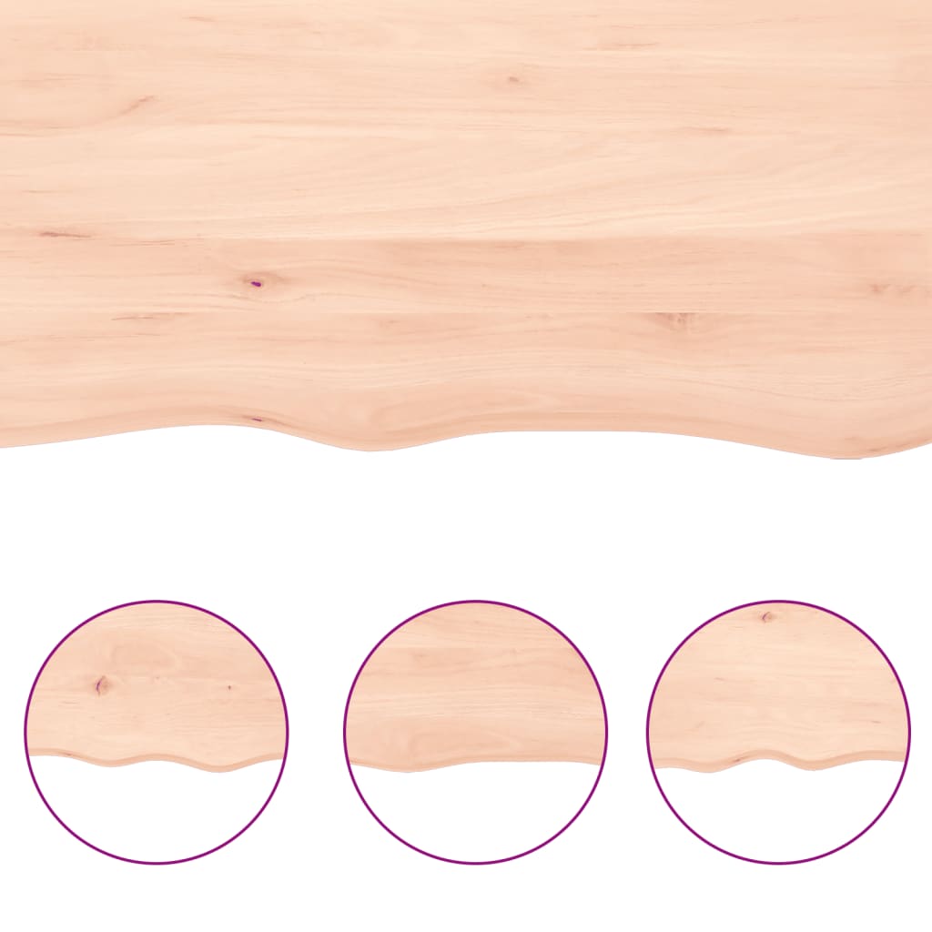 Bathroom Countertop 100x30x(2-6) cm Untreated Solid Wood
