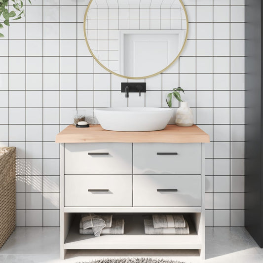 Bathroom Countertop 100x60x(2-6) cm Untreated Solid Wood