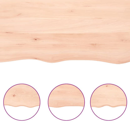 Bathroom Countertop 120x50x(2-6) cm Untreated Solid Wood