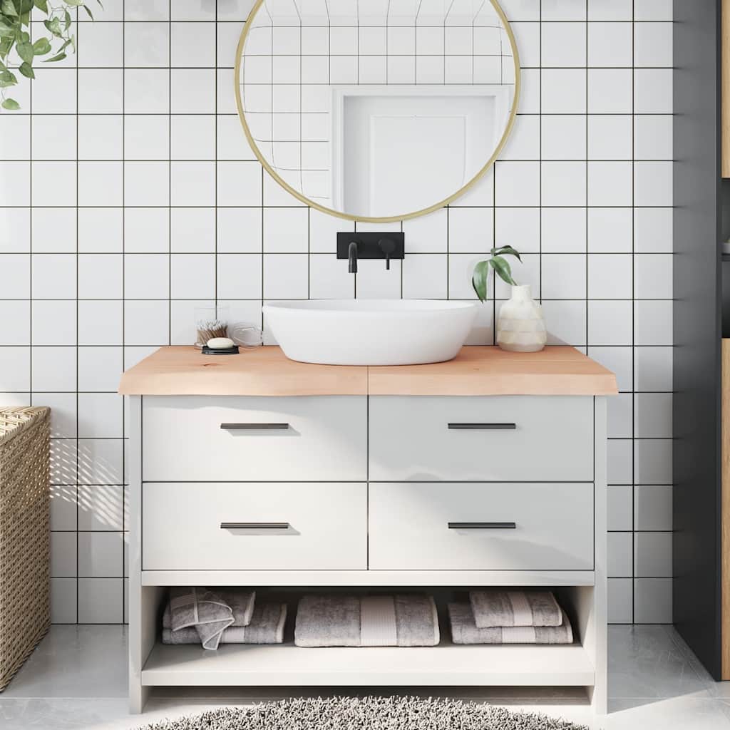 Bathroom Countertop 120x50x(2-6) cm Untreated Solid Wood