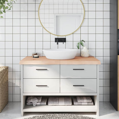Bathroom Countertop 120x50x(2-6) cm Untreated Solid Wood