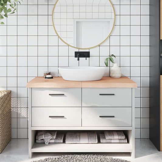 Bathroom Countertop 120x50x(2-6) cm Untreated Solid Wood