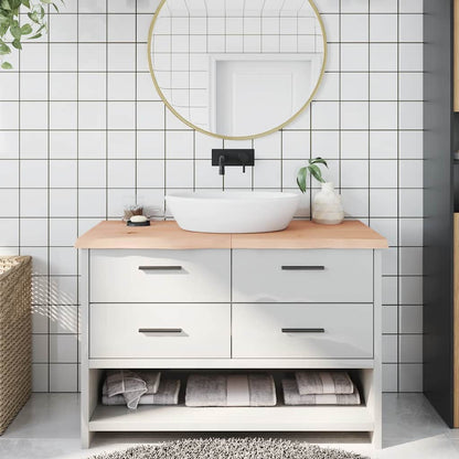 Bathroom Countertop 120x60x(2-4) cm Untreated Solid Wood
