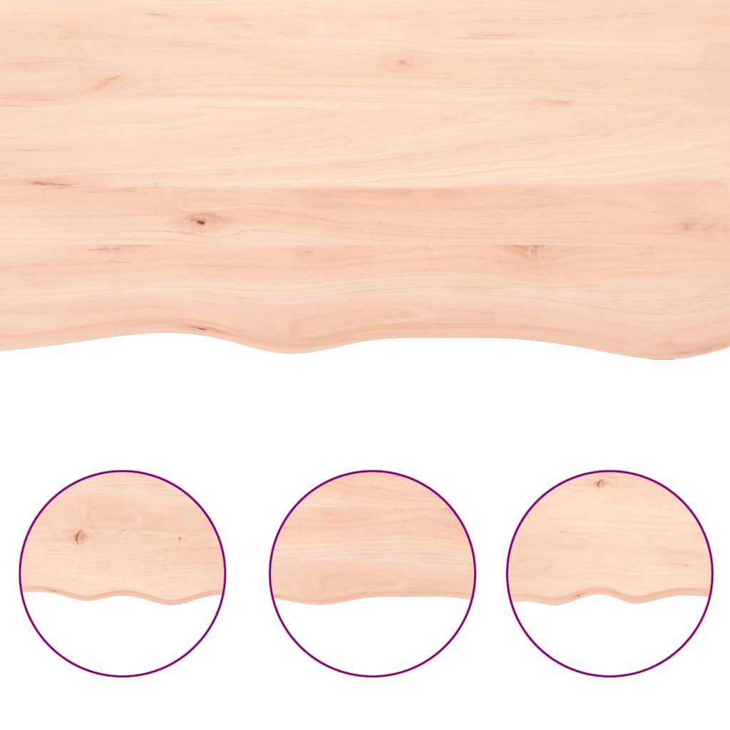 Bathroom Countertop 120x60x(2-6) cm Untreated Solid Wood