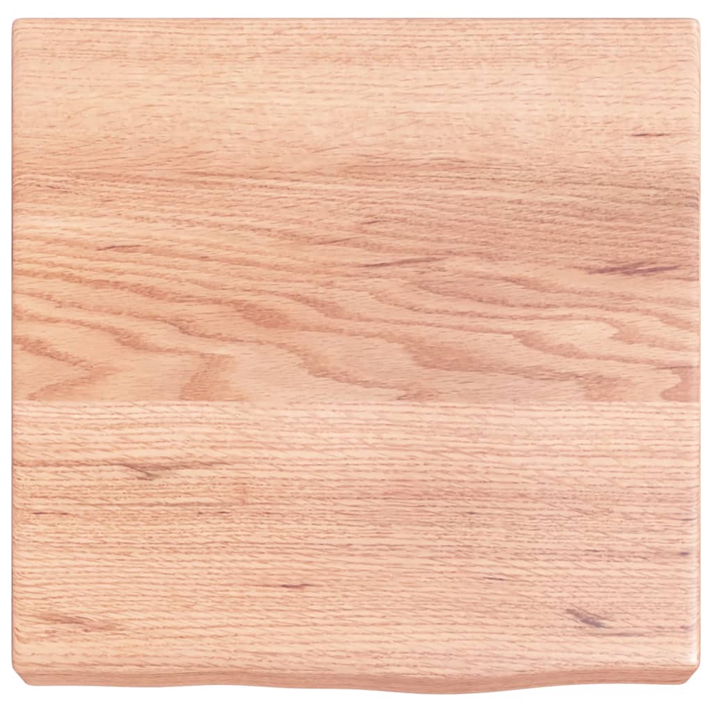 Bathroom Countertop Light Brown 40x40x(2-6) cm Treated Solid Wood