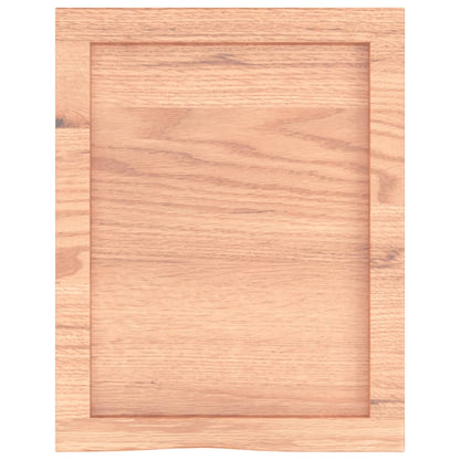 Bathroom Countertop Light Brown 40x50x(2-6) cm Treated Solid Wood