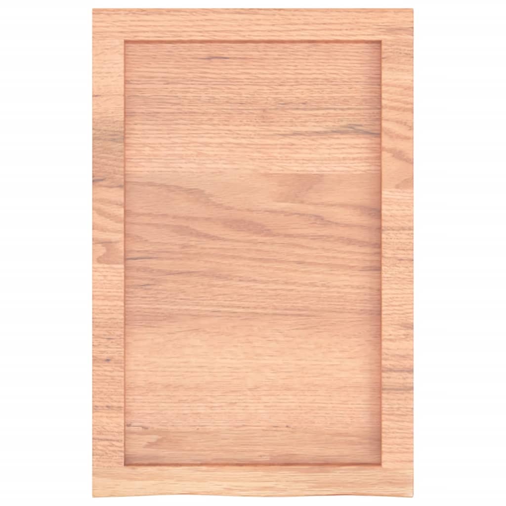 Bathroom Countertop Light Brown 40x60x(2-4) cm Treated Solid Wood