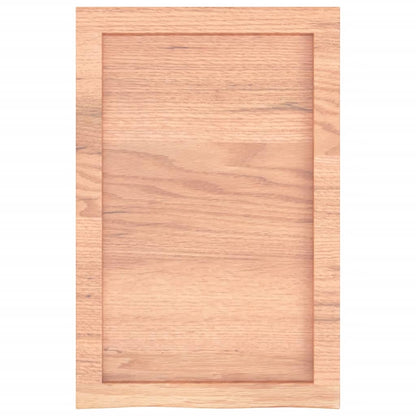 Bathroom Countertop Light Brown 40x60x(2-4) cm Treated Solid Wood