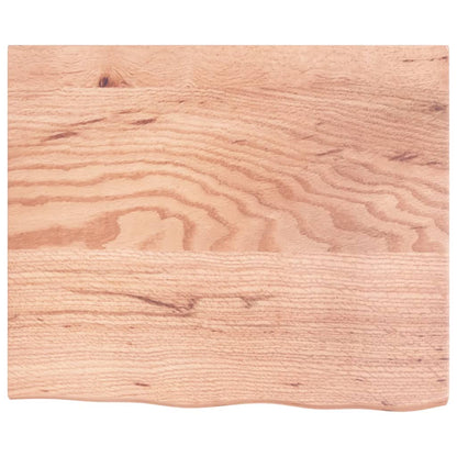 Bathroom Countertop Light Brown 60x50x2 cm Treated Solid Wood
