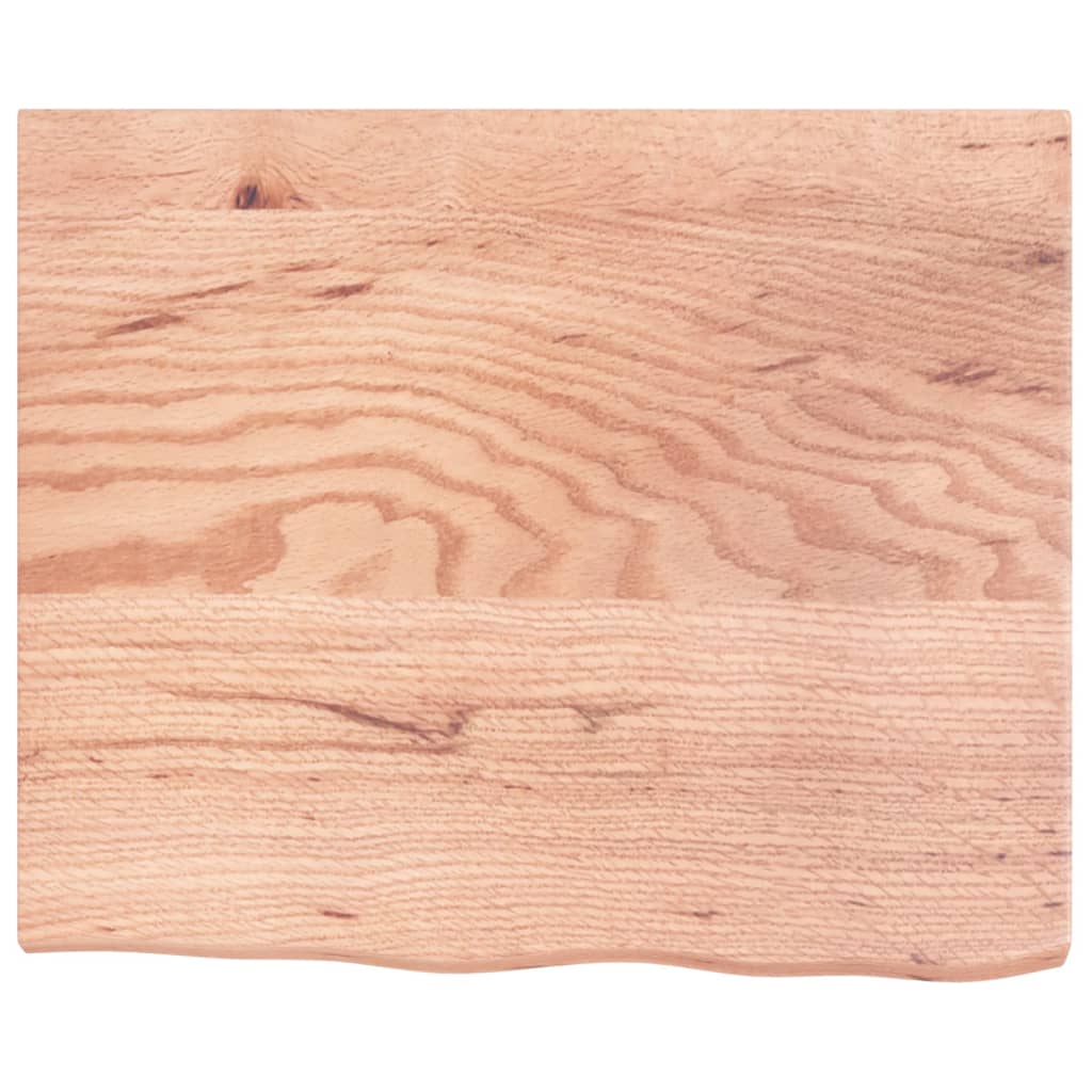 Bathroom Countertop Light Brown 60x50x(2-4) cm Treated Solid Wood