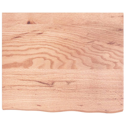 Bathroom Countertop Light Brown 60x50x(2-4) cm Treated Solid Wood