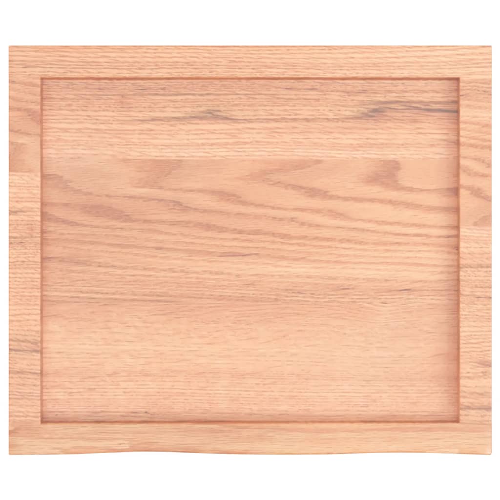 Bathroom Countertop Light Brown 60x50x(2-4) cm Treated Solid Wood