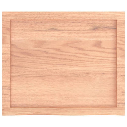 Bathroom Countertop Light Brown 60x50x(2-4) cm Treated Solid Wood