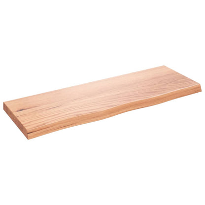 Bathroom Countertop Light Brown 80x30x(2-4) cm Treated Solid Wood