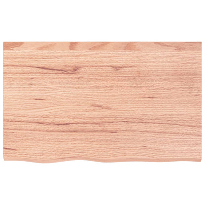 Bathroom Countertop Light Brown 80x50x(2-4) cm Treated Solid Wood