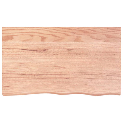 Bathroom Countertop Light Brown 100x60x(2-4)cm Treated Solid Wood