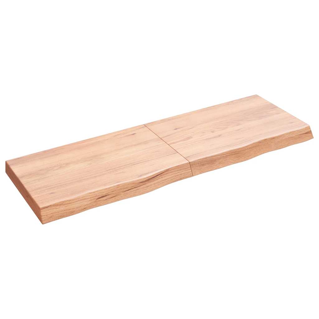 Bathroom Countertop Light Brown 120x40x(2-6)cm Treated Solid Wood