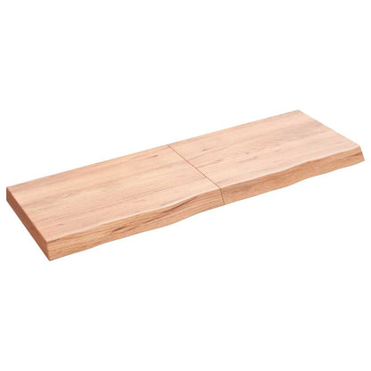 Bathroom Countertop Light Brown 120x40x(2-6)cm Treated Solid Wood