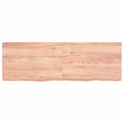 Bathroom Countertop Light Brown 120x40x(2-6)cm Treated Solid Wood