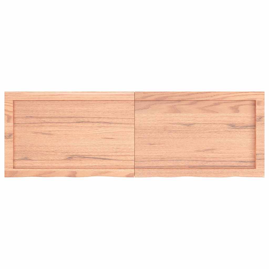 Bathroom Countertop Light Brown 120x40x(2-6)cm Treated Solid Wood
