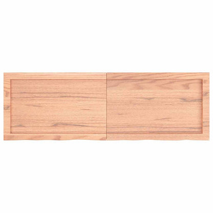 Bathroom Countertop Light Brown 120x40x(2-6)cm Treated Solid Wood