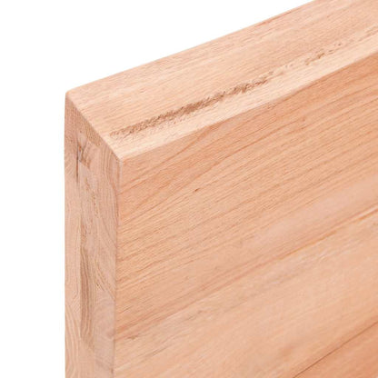 Bathroom Countertop Light Brown 120x50x(2-6)cm Treated Solid Wood