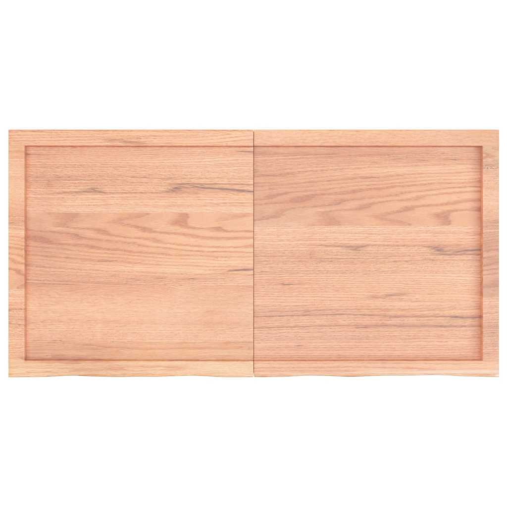 Bathroom Countertop Light Brown 120x60x(2-6)cm Treated Solid Wood