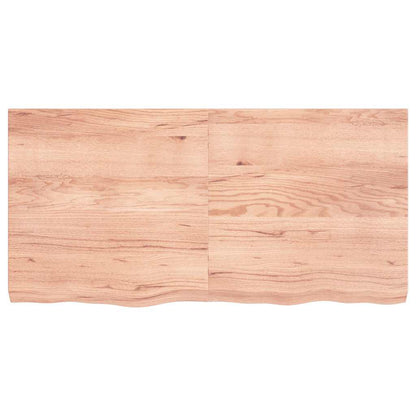 Bathroom Countertop Light Brown 120x60x(2-6)cm Treated Solid Wood