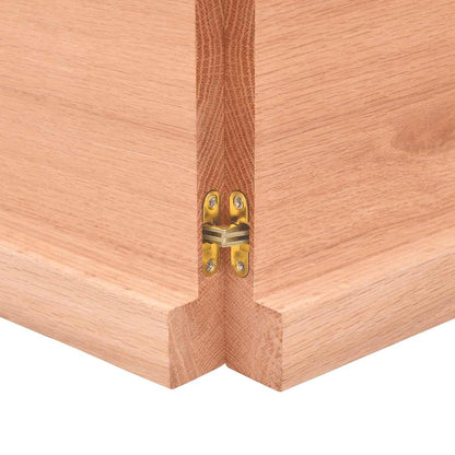 Bathroom Countertop Light Brown 140x60x(2-4)cm Treated Solid Wood