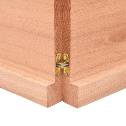 Bathroom Countertop Light Brown 160x50x(2-4)cm Treated Solid Wood