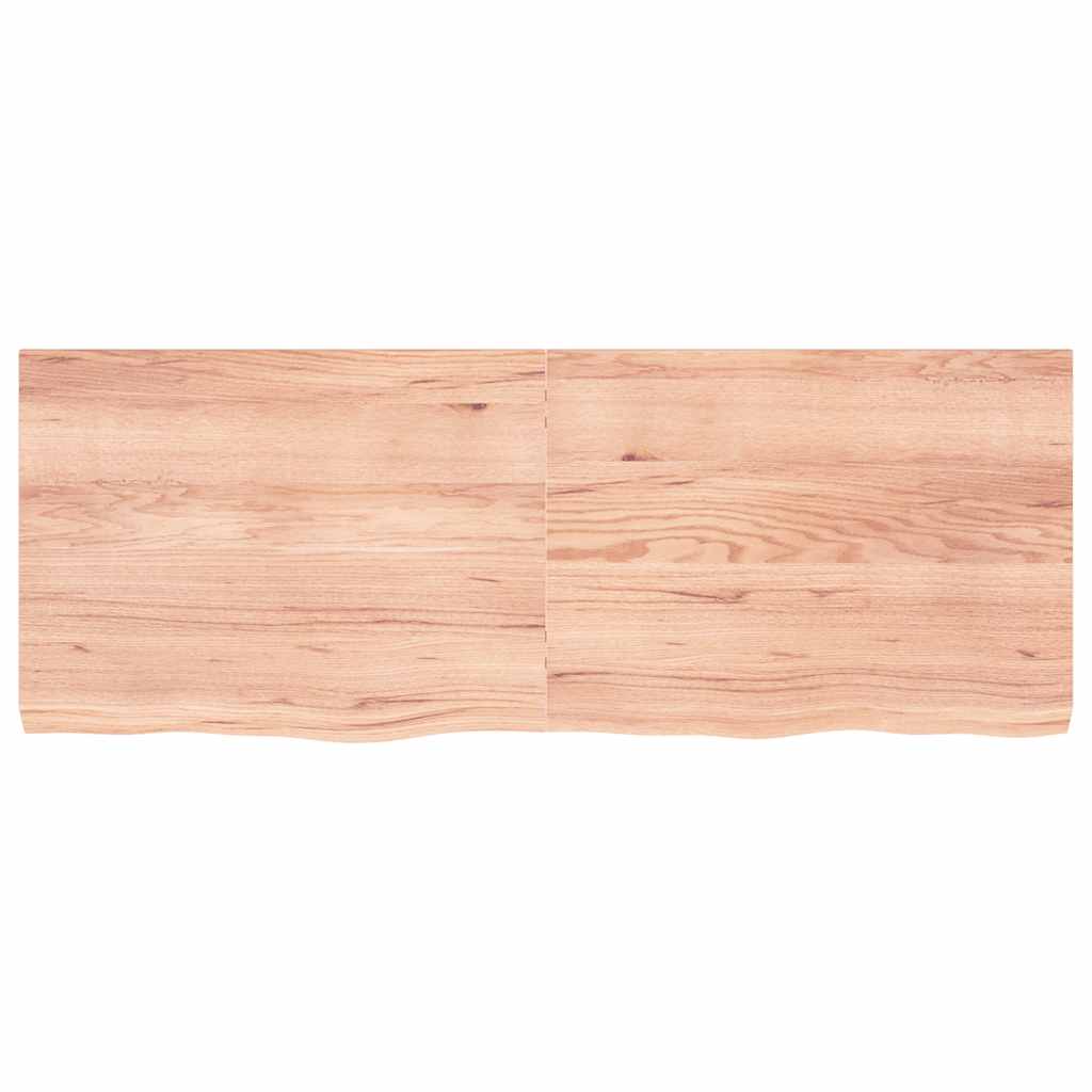 Bathroom Countertop Light Brown 160x60x(2-6)cm Treated Solid Wood