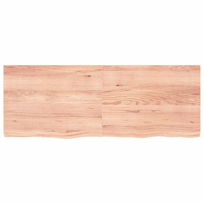 Bathroom Countertop Light Brown 160x60x(2-6)cm Treated Solid Wood