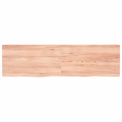 Bathroom Countertop Light Brown 180x50x(2-4)cm Treated Solid Wood