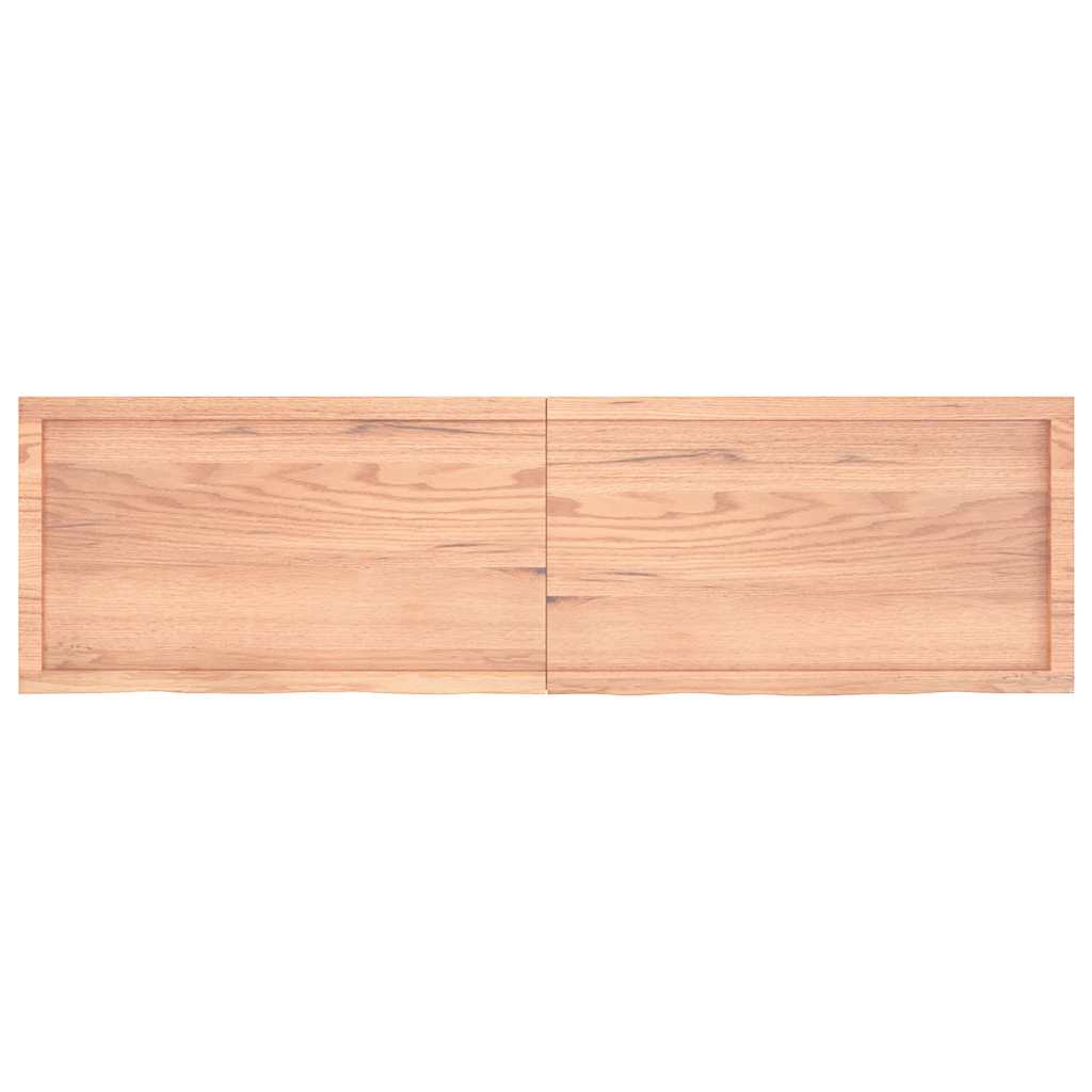 Bathroom Countertop Light Brown 180x50x(2-4)cm Treated Solid Wood