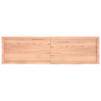 Bathroom Countertop Light Brown 180x50x(2-4)cm Treated Solid Wood