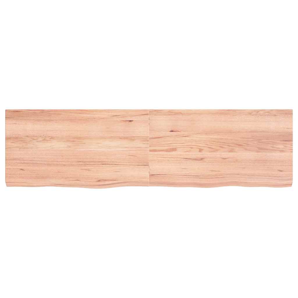 Bathroom Countertop Light Brown 180x50x(2-6)cm Treated Solid Wood
