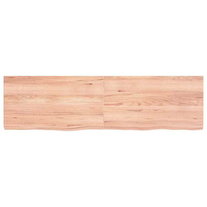 Bathroom Countertop Light Brown 180x50x(2-6)cm Treated Solid Wood