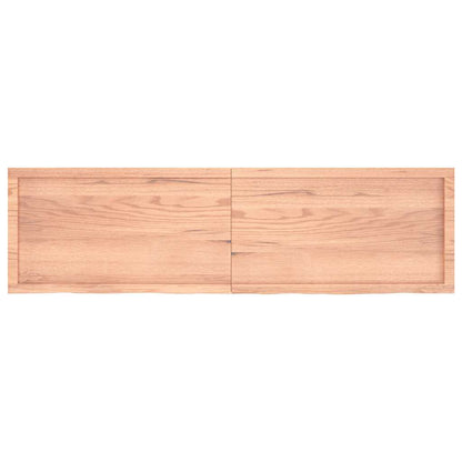 Bathroom Countertop Light Brown 180x50x(2-6)cm Treated Solid Wood