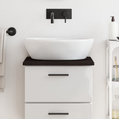 Bathroom Countertop Dark Brown 40x30x2 cm Treated Solid Wood