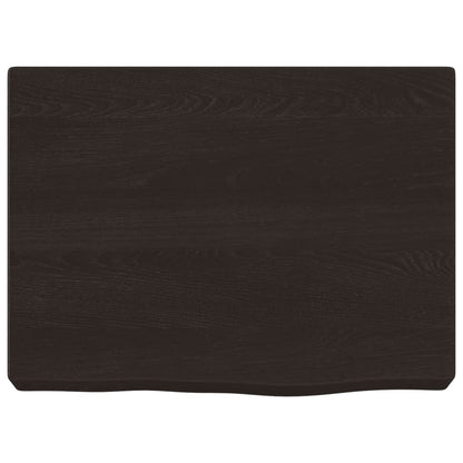 Bathroom Countertop Dark Brown 40x30x(2-6) cm Treated Solid Wood
