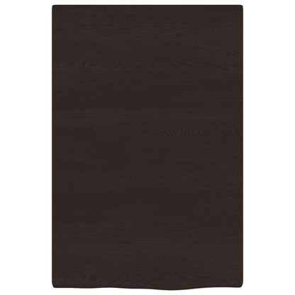 Bathroom Countertop Dark Brown 40x60x2 cm Treated Solid Wood