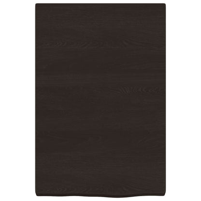 Bathroom Countertop Dark Brown 40x60x(2-4) cm Treated Solid Wood