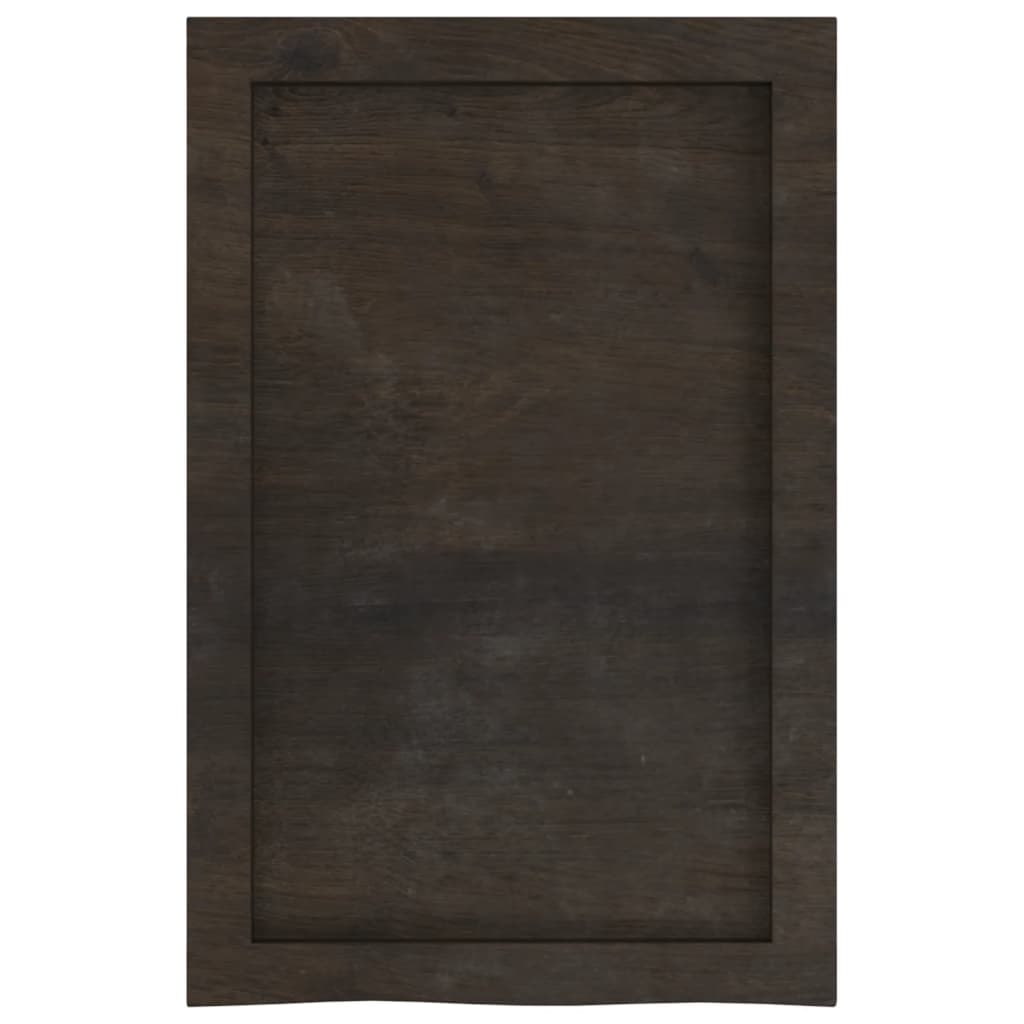 Bathroom Countertop Dark Brown 40x60x(2-4) cm Treated Solid Wood