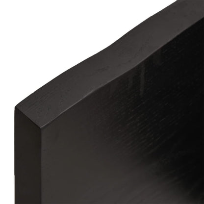 Bathroom Countertop Dark Brown 60x40x(2-6) cm Treated Solid Wood