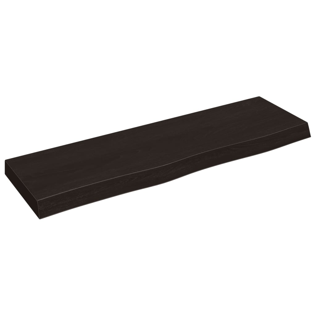Bathroom Countertop Dark Brown 100x30x(2-6) cm Treated Solid Wood