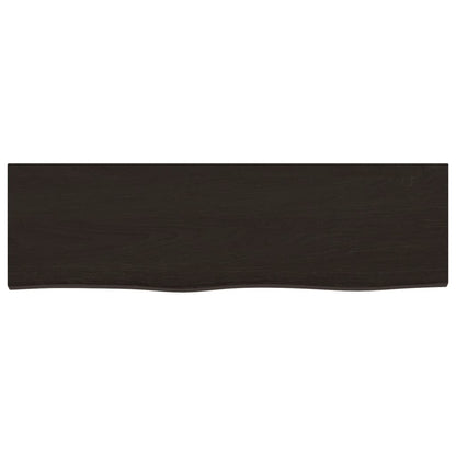Bathroom Countertop Dark Brown 100x30x(2-6) cm Treated Solid Wood