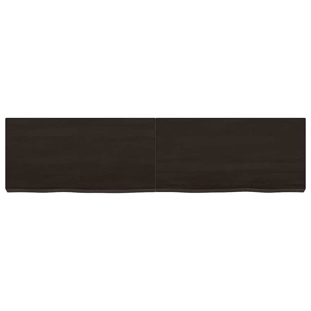 Bathroom Countertop Dark Brown 120x30x(2-6) cm Treated Solid Wood