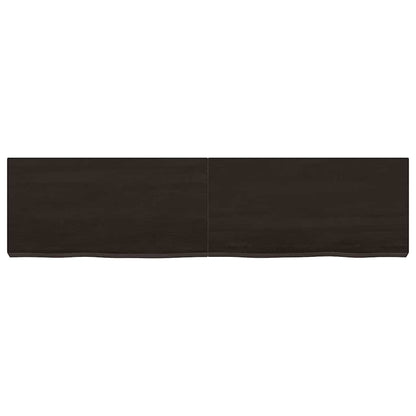 Bathroom Countertop Dark Brown 120x30x(2-6) cm Treated Solid Wood