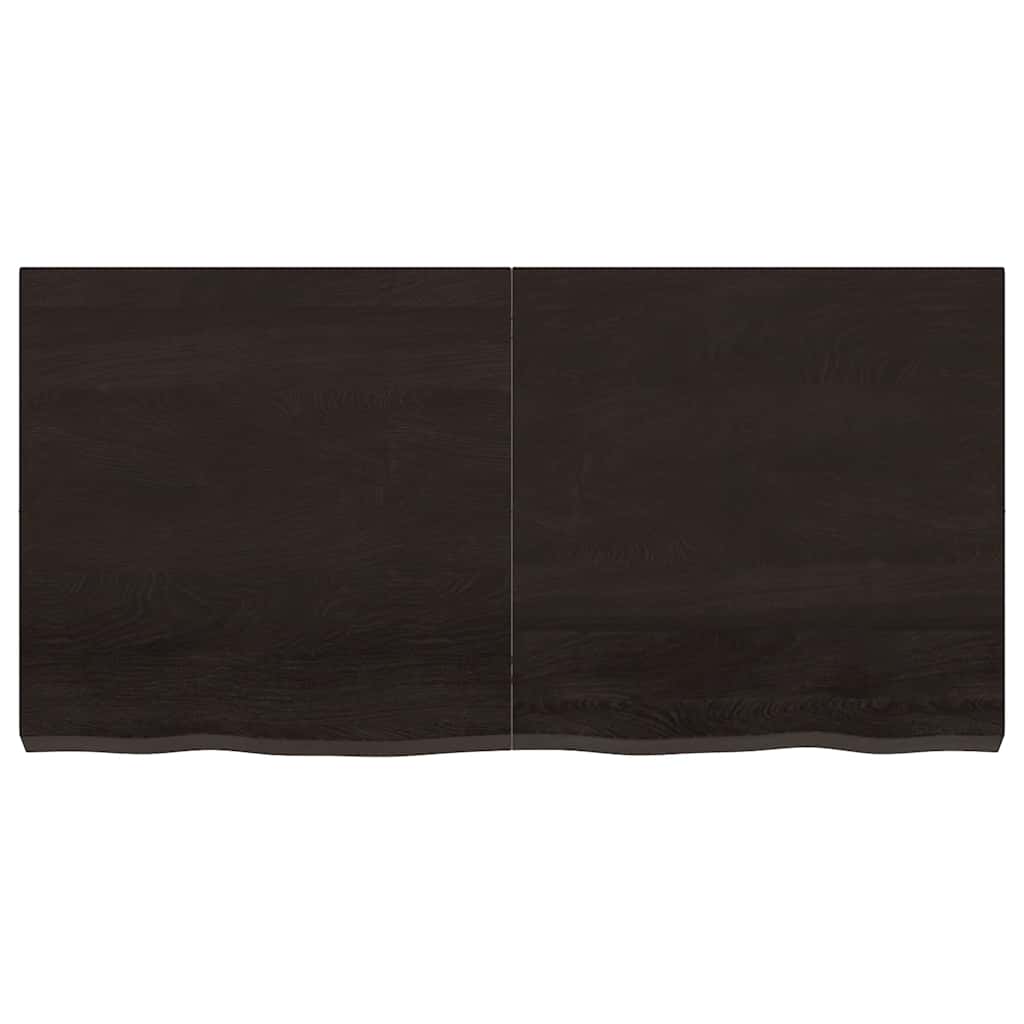 Bathroom Countertop Dark Brown 120x60x(2-6) cm Treated Solid Wood