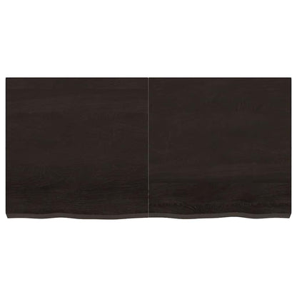 Bathroom Countertop Dark Brown 120x60x(2-6) cm Treated Solid Wood